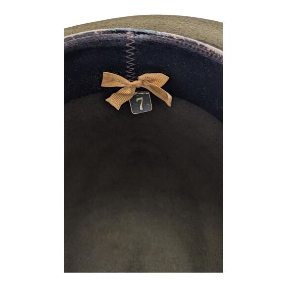 John B‎ Stetson Co Royal Stetson Felt Fedora Hat Dark Green Size 7 - Picture 5 of 6